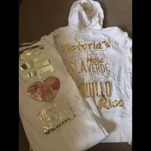 Victoria’s Secret White and Gold Bling Set